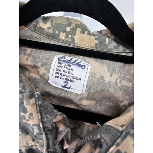US Army Uniform Jacket Size Small Long Digital Camouflage Utility Coat - Picture 3 of 4